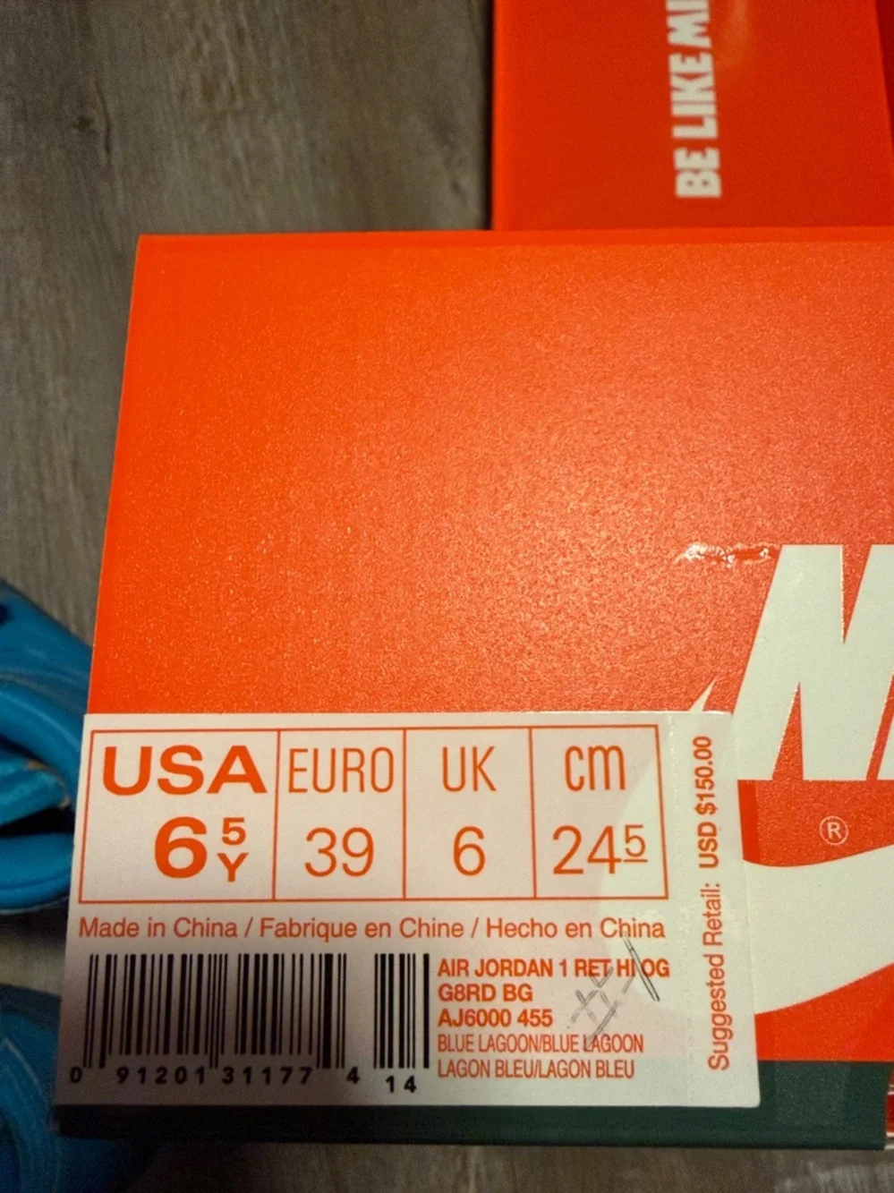 Nike Air Jordan 1 Retro High OG Gatorade Blue Lagoon sneakers